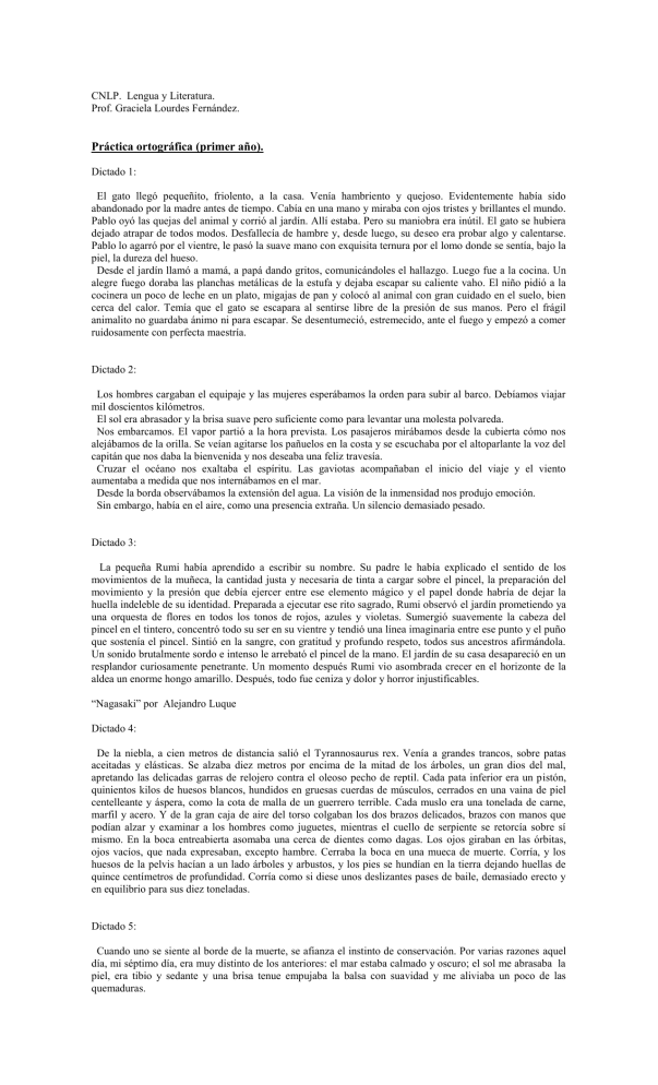Pr ctica Ortogr fica Para 1 