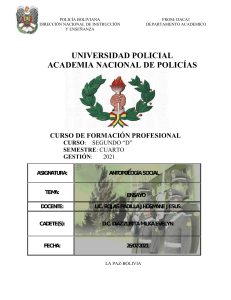 Ensayo de Antropología Social: Sociedad y Ciencias Sociales