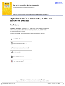 Book review Digital literature for child
