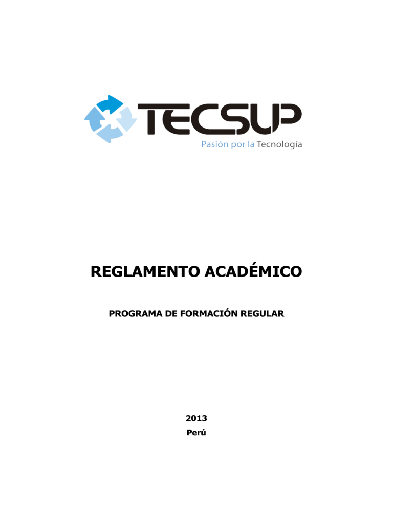 Reglamento Academico Tecsup 2013