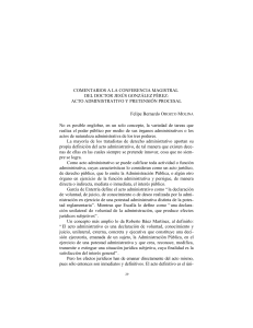 Acto Administrativo y Pretensión Procesal: Comentarios