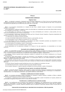Decreto Reglamentario de la L. 24674