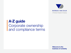 Bureau van Dijk - AZ guide corporate ownership and compliance terms