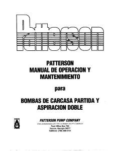 MANUAL DE OPERACION Y MANTENIMIENTO BOMBA PATTERSON