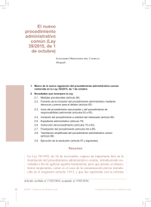 El nuevo procedimiento administrativo común Ley 39.2015, de 1 de octrubre
