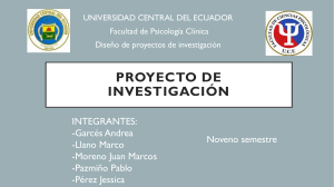 Experimental intersujeto Diseño con una variable independiente, grupos aleatorios y una variable bloqueada - Garcés, Llano, Moreno, Pazmiño, Pérez