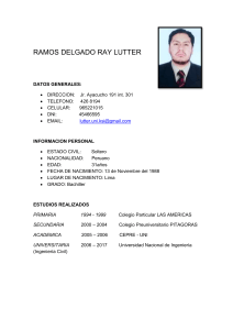 CV DE RAMOS DELGADO RAY LUTTER