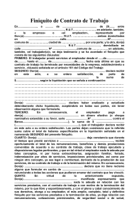 Finiquito de Contrato de Trabajo por necesidades de la empresa (Modelo válido para Chile)