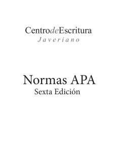 Normas APA - Centro de Escritura Javeriano