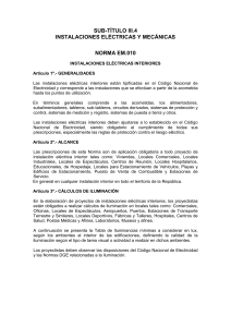 NORMA EM.010 INSTALACIONES ELÉCTRICAS INTERIORES Peru