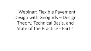Webinar Flexible Pavement Design with Geogrids