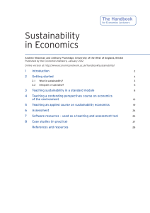Sustainability Economics 2012
