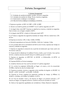 Exercicis del Sistema Sexagesimal AMB SOLUCIONS