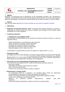 INSTRUCTIVO DE ENTREGA USO Y MANTENIMIENTO DE EPPS st-00-in-20 instructivo entrega epp v2