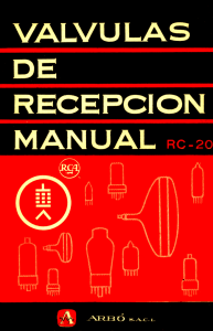 RCA 1960 RC-20 Valvulas de Recepcion Manual