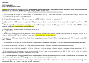 Ejercicios Resueltos: Gases Ideales y Reales