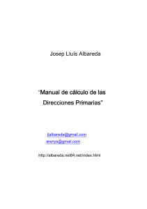 JL Albareda  Manual de calculo de las direcciones primarias