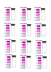 tabla de colores cloro residual colorimetro