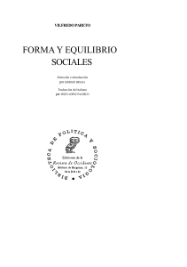 Vilfredo Pareto - Forma y Equilibrio Sociales
