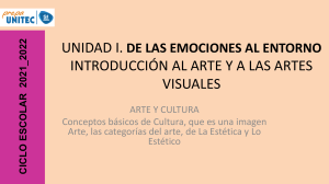 UNIDAD I  1.1 IntroDucción a las Artes Visuales Conceptos básicos de Cultura Estética 21 22
