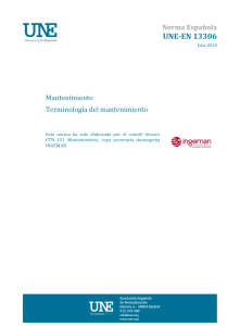 UNE 13306 2018 - Terminología del Mantenimiento