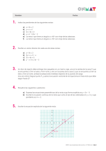 Ejercicios Libro - Las ecuaciones de la recta