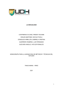MONOGRAFÍA SOBRE LA SEXUALIDAD