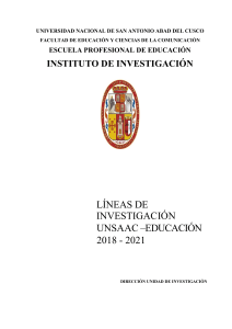 11 LINEAS DE INVESTIGACIN DE LA ESCUELA PROFESIONAL DE EDUCACIN