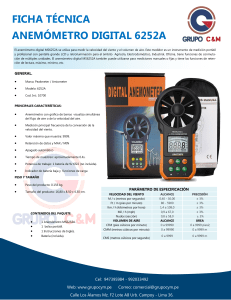 Anemómetro digital MS6252A