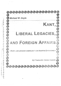 Doyle - Kant, Liberal Legacies and Foreign Affairs