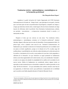 Rozas Bagaza  Mararita Tendencias teórico  epistemológicas y metodológicas
