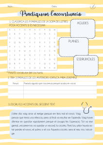 Ejercicios de Acentuación en Catalán