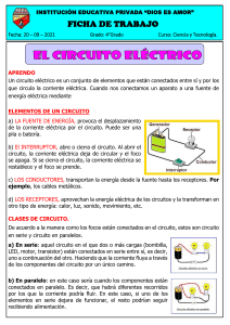 FICHA CLASE DE EL CIRCUITO ELÉCTRICO-CYT-4°