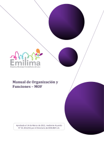 Manual de Organización y Funciones MOF 2012 Empresa EmiLima