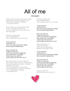 All of me - John Legend