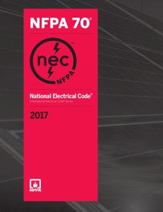 NFPA 70 National Electrical Code (2017)