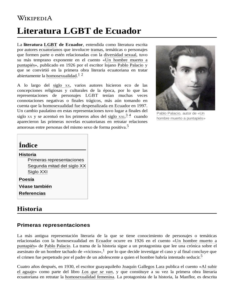 Literatura LGBT en Ecuador Historia y Representación