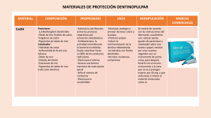 MATERIALES DE PROTECCIÓN DENTINO-PULPAR