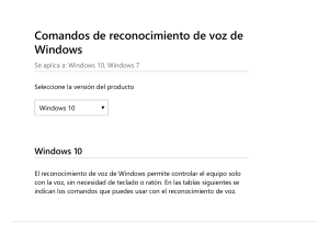 Comandos de reconocimiento de voz de Windows - Ayuda de Windows