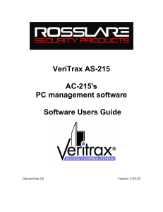 AS-215 Software Manual VeriTrax V2-05-03 181206