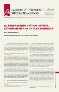 Cuaderno El pensamiento crítico infantil latinoamericano ante la pandemoia. Abril 2021