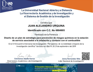 Certificado UNAD: Plan de Prevenci&oacute;n de Riesgos Qu&iacute;micos