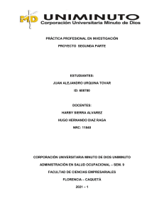 Proyecto  Consolidado Segunda Parte   - PRÁCTICA PROFESIONAL EN INVESTIGACIÓN