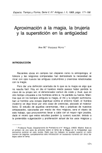 05. Aproximación a la magia, la brujería y la superstición en la antigüedad autor Ana M. Vasquez Hoys