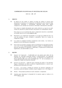 COMPRESIÓN INCONFINADA EN MUESTRAS DE SUELOS I.N.V. E 152 07