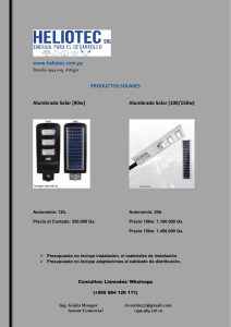 Catalogo Sistema solares de energia de respaldo