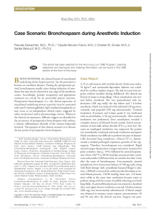 Bronchospasm during Anesthetic Induction Francia 2011
