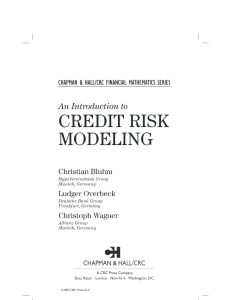 CREDIT RISK An Introduction to credit risk modeling