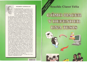 Arnoldo Claret Véliz - ¿Cómo hacer y defender una tesis -Editorial Texto (2007)