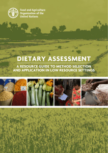 FAO Dietary Assessment Guide